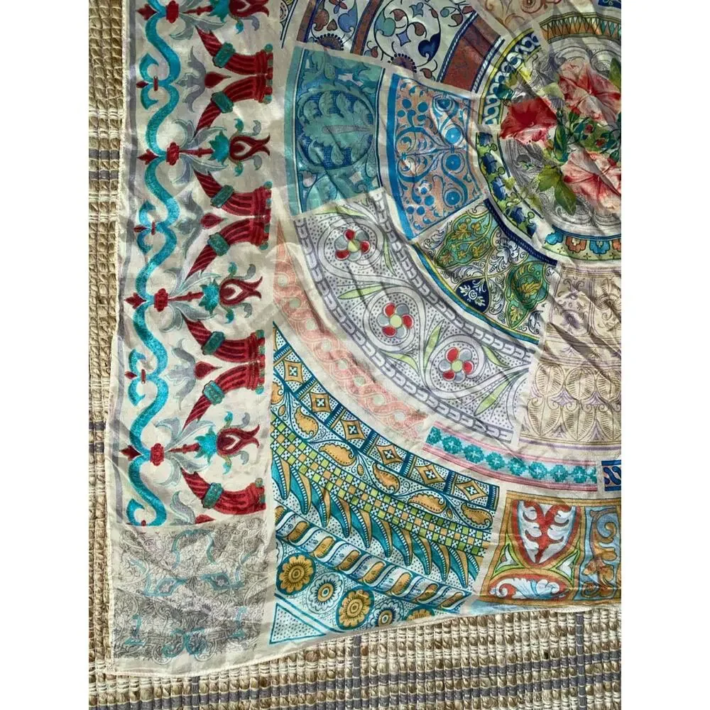 Johnny Was $160 Celestin Large Silk 43” Square Scarf EUC